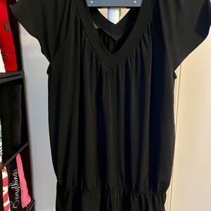 Apostrophe Black V-Neck Blouse